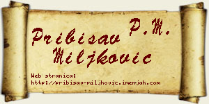 Pribisav Miljković vizit kartica